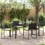 Conjunto de Comedor de Jardín 5 pcs Negro Poliratán