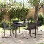 Conjunto de Comedor de Jardín 5 pcs Negro 140 x 70 x 73 cm