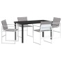 Conjunto de Comedor de Jardín 5 pcs 140 x 70 x 73 cm