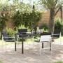 Conjunto de Comedor de Jardín 5 pcs Blanco 140 x 70 x 73 cm