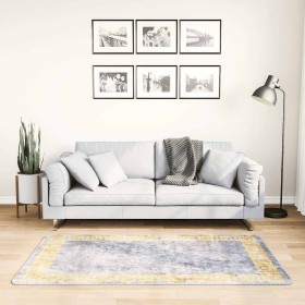 Alfombra lavable antideslizante gris 80x150 cm