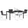 Conjunto de Comedor de Jardín 5 pcs 160 x 80 x 73 cm