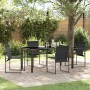 Conjunto de Comedor de Jardín 5 pcs Negro