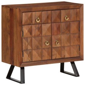 Cajonera marrón miel 70x35x70 cm madera maciza acacia Cajonera marrón miel 70x35x70 cm madera maciza acacia