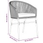 Conjunto de Comedor de Jardín 5 pcs Marrón Poliratán