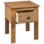 Mesita de noche de madera maciza pino estilo Panamá 46x40x57 cm