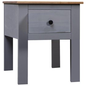 Mesita de noche de madera maciza pino Panamá gris 46x40x57 cm Mesita de noche de madera maciza pino Panamá gris 46x40x57 cm
