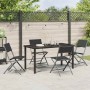Conjunto de Comedor de Jardín 5 pcs Negro Textileno y acero