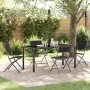 Conjunto de Comedor de Jardín 5 pcs Negro Textileno y acero
