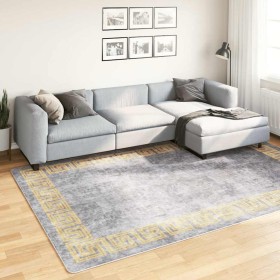 Alfombra lavable antideslizante gris 190x300 cm