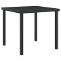 Conjunto de Comedor de Jardín 3 pcs Negro Poliratán