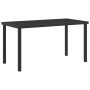 Conjunto de Comedor de Jardín 5 pcs Negro Poliratán