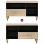 Mueble de TV madera maciza de mango 80x33x46 cm