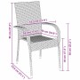 Conjunto de Comedor de Jardín 3 pcs Marrón Poliratán