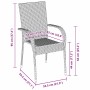 Conjunto de Comedor de Jardín 5 pcs Marrón Poliratán