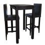 Bartisch mit 2 schwarzen Barhockern von vidaXL, Möbelsets für Küchen und Esszimmer - Ref: Foro24-160726, Preis: 290,52 €, Rab...