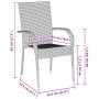 Conjunto de Comedor de Jardín 7 pcs Negro Poliratán