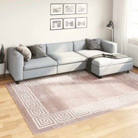 Alfombra lavable antideslizante beige 190x300 cm
