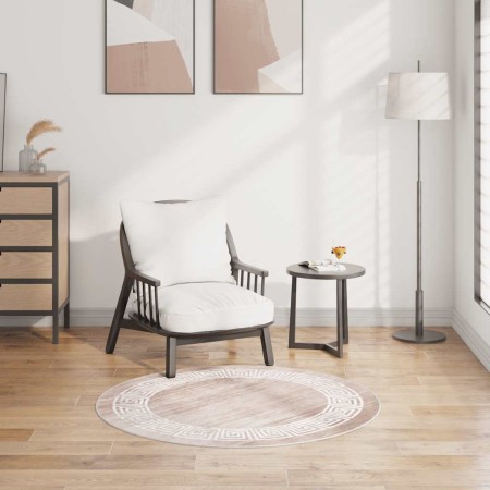 Alfombra lavable antideslizante beige 120 cm