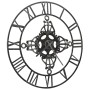 Reloj de pared de metal plateado 78 cm de vidaXL, Relojes de pared - Ref: Foro24-321457, Precio: 77,40 €, Descuento: %
