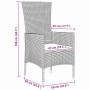 Conjunto de Comedor de Jardín 5 pcs Beige ratán sintético