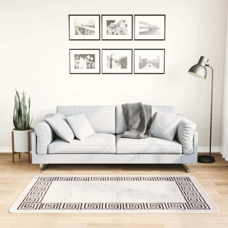 Alfombra lavable antideslizante beige claro 80x150 cm