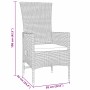 Conjunto de Comedor de Jardín 5 pcs Beige ratán sintético