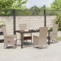 Conjunto de Comedor de Jardín 5 pcs Beige ratán sintético