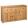 Aparador de madera maciza de pino estilo Panamá 135x40x80 cm