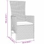 Conjunto de Comedor de Jardín 7 pcs Beige ratán sintético