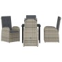 Conjunto de Comedor de Jardín 5 pcs Gris ratán sintético