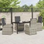 Conjunto de Comedor de Jardín 5 pcs Gris ratán sintético