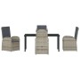 Conjunto de Comedor de Jardín 5 pcs Gris ratán sintético