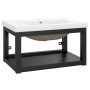 Estructura de baño con lavabo incorporado hierro negro de vidaXL, Tocadores de baño - Ref: Foro24-3101383, Precio: 170,88 €