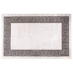 Alfombra lavable antideslizante beige claro 160x230 cm