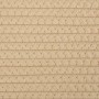 Cesta para ropa sucia algodón beige y blanco Ø60x36 cm