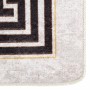 Alfombra lavable antideslizante beige claro 160x230 cm