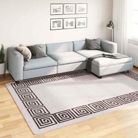 Alfombra lavable antideslizante beige claro 190x300 cm