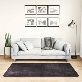 Alfombra lavable antideslizante gris antracita 80x150 cm