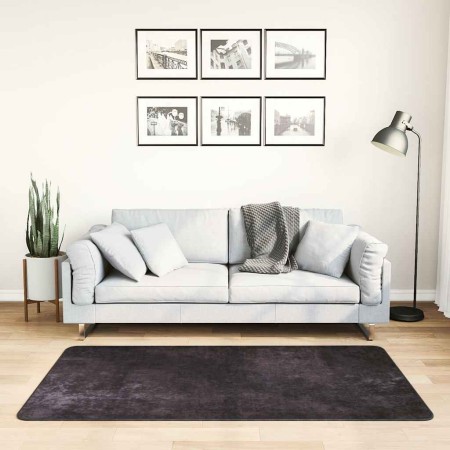 Alfombra lavable antideslizante gris antracita 80x150 cm