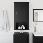 Mueble de pared baño BERG madera maciza pino negro 40x27x71,5cm