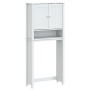Mueble para lavadora BERG madera maciza blanco 76x27x164,5 cm