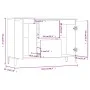 Aparador de madera contrachapada roble marrón 104x35x70 cm de vidaXL, Aparadores - Ref: Foro24-815167, Precio: 113,72 €, Desc...