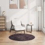 Alfombra lavable antideslizante gris antracita φ120 cm