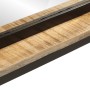 Espejo con estantes madera maciza de mango y vidrio 80x8x55 cm