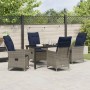 Conjunto de Comedor de Jardín 5 pcs Gris ratán sintético