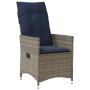 Conjunto de Comedor de Jardín 5 pcs Gris ratán sintético