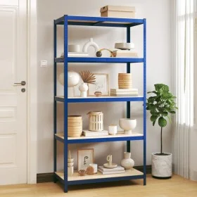 5-stöckiges Aufbewahrungsregal aus blauem Sperrholzstahl von vidaXL, Industrieregale - Ref: Foro24-152884, Preis: 79,07 €, Ra...