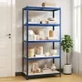5-stöckiges Aufbewahrungsregal aus blauem Sperrholzstahl von vidaXL, Industrieregale - Ref: Foro24-152884, Preis: 79,07 €, Ra...