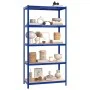 5-level blue plywood and steel storage shelf by vidaXL, Industrial shelving - Ref: Foro24-152884, Price: 79,07 €, Discount: %